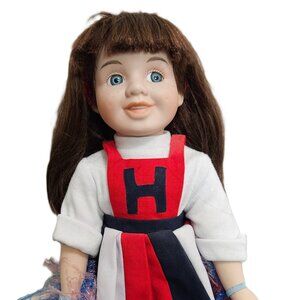 1994 Heritage Mint 14" Porcelain Doll Cheerleader Patty -